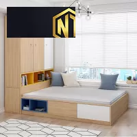 GIƯỜNG NGỦ KẾT HỢP TỦ QUẦN ÁO TIỆN LỢI MẪU 03